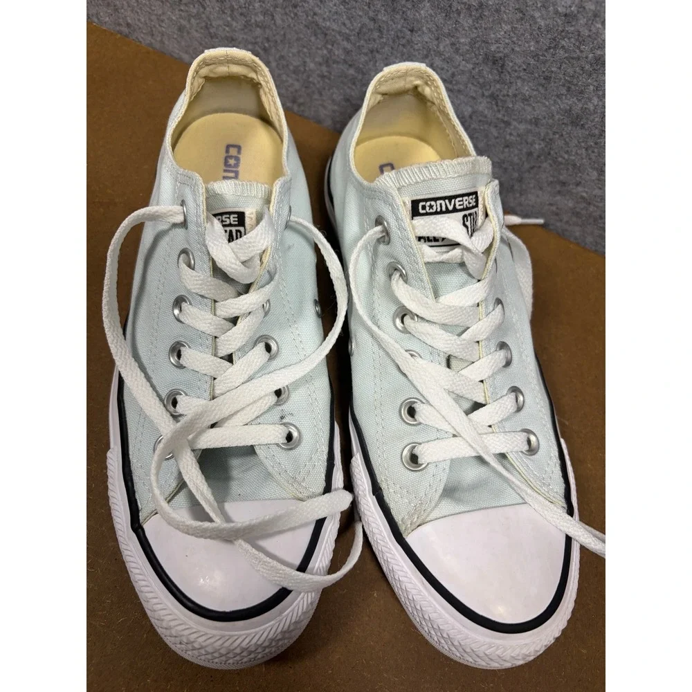 Converse Chuck Taylor AllStar LowTop Mint Green Sneakers 153872F Mens 6 Womens 8 - Picture 2 of 7